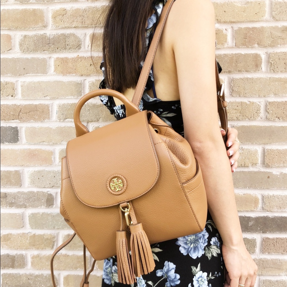 Tory Burch Whipstitch Logo Mini Backpack - Picture 1 of 8